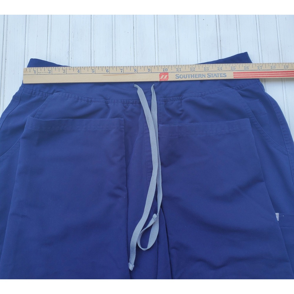 FIGS Technical Collection Navy Blue Scrub Pants Womens XL Cargo Drawstring - Picture 4 of 6